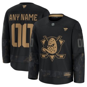 Anaheim Ducks Trikot Custom Fanatics Military Appreciation Practice 2024-25 Schwarz - Herren